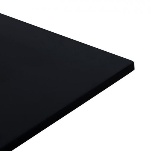 HPL table top in black color 60x60 cm, thickness 12mm