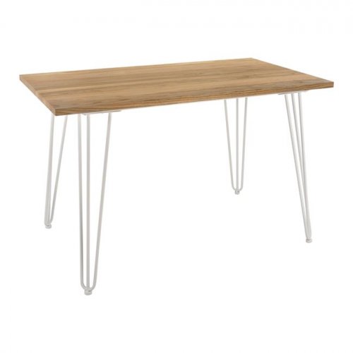 Wohnling Esstisch  NATURHOLZ 120x70x76cm | In Weiß