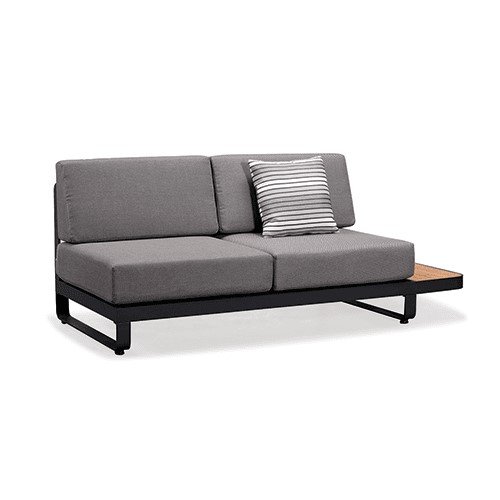 "NEW POLO" LOUNGESET 4-TEILIG AUS ALUMINIUM UND TEAKHOLZ