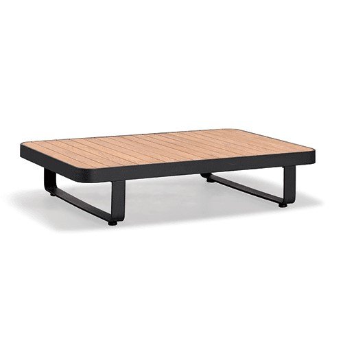 "NEW POLO" LOUNGESET 4-TEILIG AUS ALUMINIUM UND TEAKHOLZ