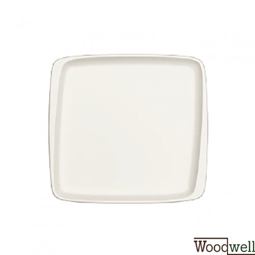 Square Plate "Bonna Moove" 12 Set  in white Ø28cm-22x20cm
