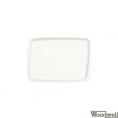 Rechteckiger Teller "Bonna Moove" 12 Set in weiß Ø26cm-23x16cm