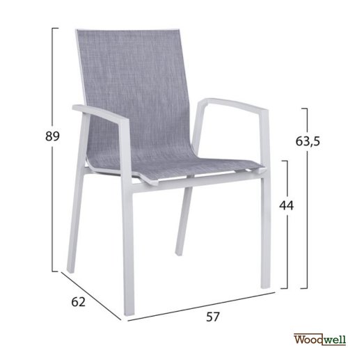 3Stk. Esstisch-Set Tisch & Sessel Aluminium in Weiß