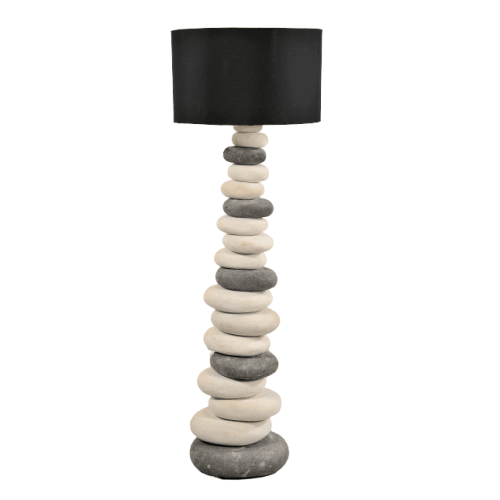 Große Stehlampe aus Stein, 120 cm hoch