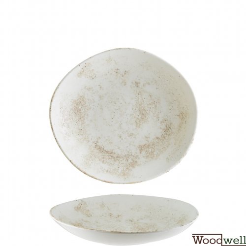 Plate deep "Bonna Nacrous Matt" 26cm 6 set white beige