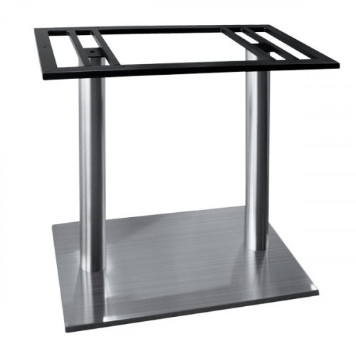 "Inox" Tischgestell mit 2 Säulen aus Edelstahl