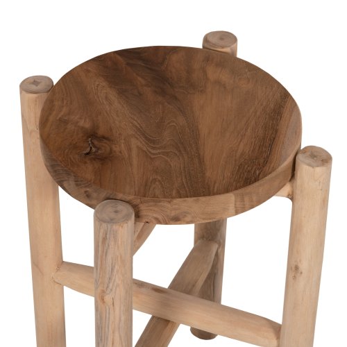 ZUSATZTISCH HOVER TEAKHOLZ IN NATÜRLICHER FARBE Φ30x50cm