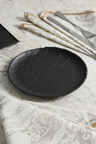 Flat plate Tognana Vulcania Black Ø21cm 6 set