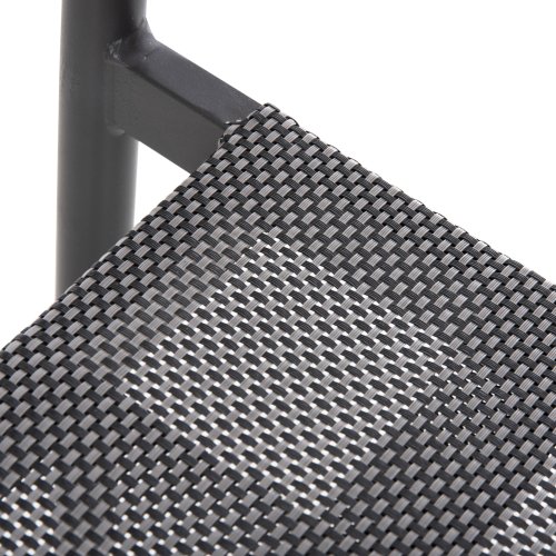 ALUMINIUMSESSEL GRAU GESTELL & GRAU TEXTILENE 53x51x80cm