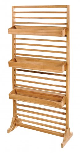 Handgefertigter Raumteiler / Pflanzer, der in Töpfe aus massivem Teakholz gestellt werden kann.  Abmessung: 0,80 x 1,60 x 0,35