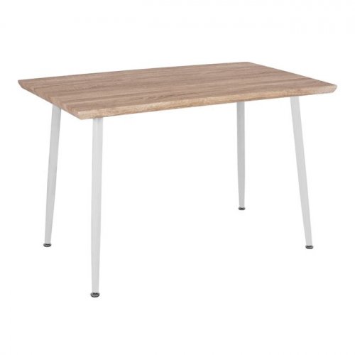ΤΡΑΠΕΖΙ ΤΡΑΠΕΖΑΡΙΑΣ PALOMA 120X70 SONAMA ΜΕ ΛΕΥΚΑ ΠΟΔΙΑ WW8334.02