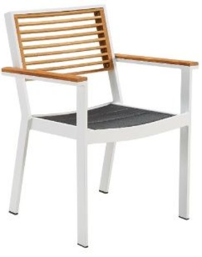 YORK DINING ARM CHAIR White/Black