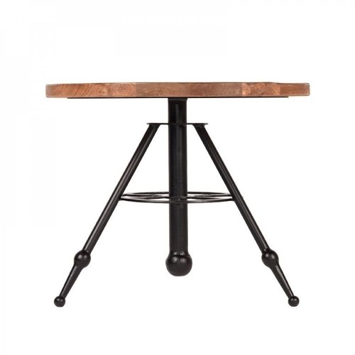 Couchtisch SOLID aus massivem Mangoholz 60x60x48 cm | Baumstamm Möbel
