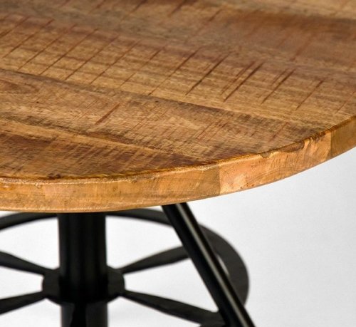 Couchtisch SOLID aus massivem Mangoholz 60x60x48 cm | Baumstamm Möbel