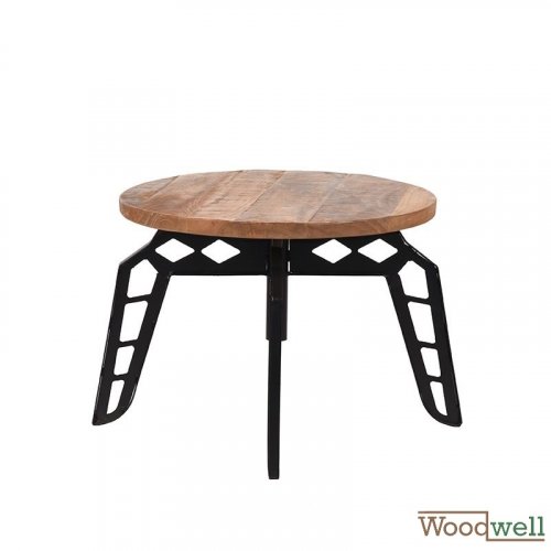 Couchtisch PEBBLE aus massivem Mangoholz 60x60x43 cm | Baumstamm Möbel