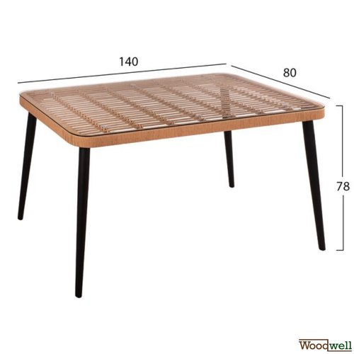 Allegra Set Wicker in Farbe beige und schwarz.