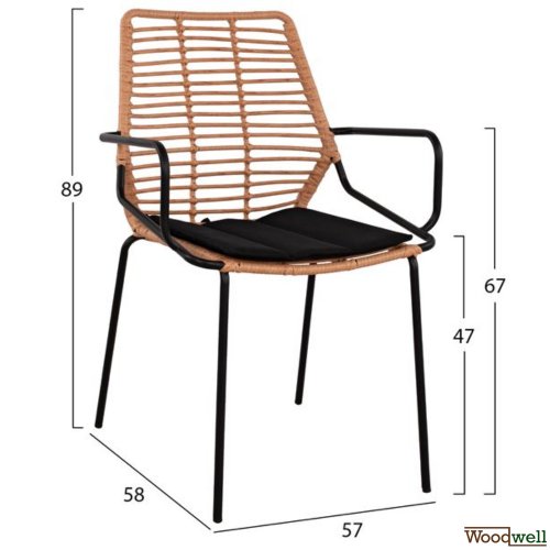 Allegra Set Wicker in Farbe beige und schwarz.