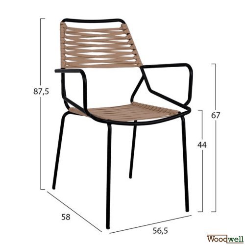 Allegra Set Wicker in Farbe beige und schwarz.