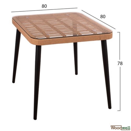 Allegra Set Wicker in Farbe beige und schwarz.