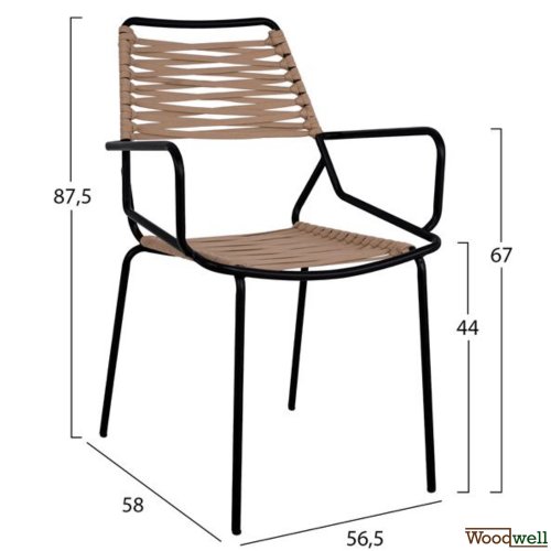 Allegra Set Wicker in Farbe beige und schwarz.