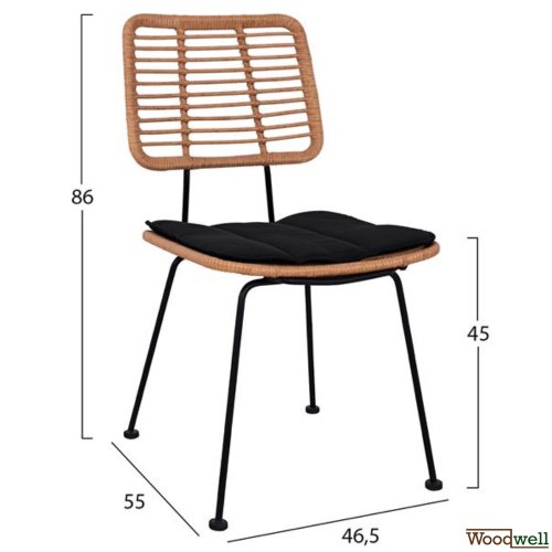 Allegra Set Wicker in Farbe beige und schwarz.