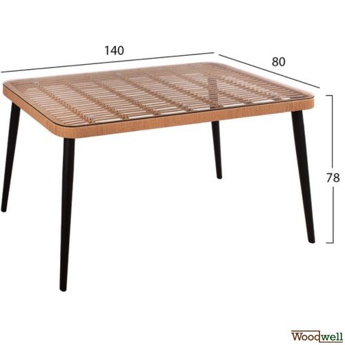 Allegra Set Wicker in Farbe beige und schwarz.