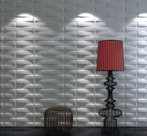 "Basket" wall panels in white - 1 square meter