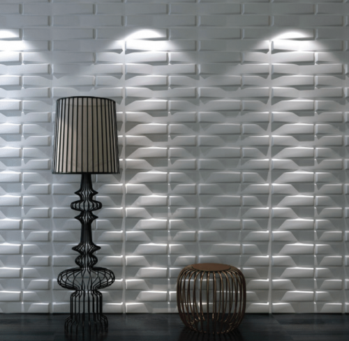 "Basket" wall panels in white - 1 square meter