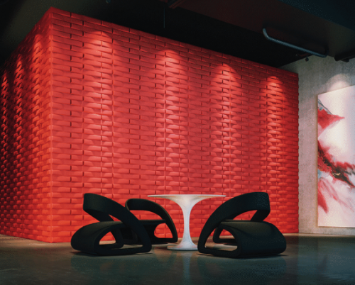 "Basket" wall panels in white - 1 square meter
