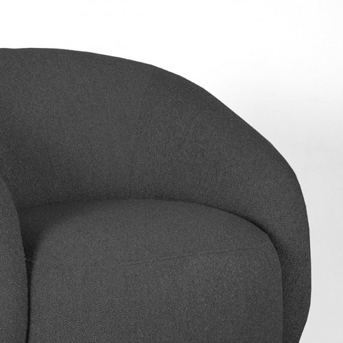 "Alby" armchair in anthracite boucle