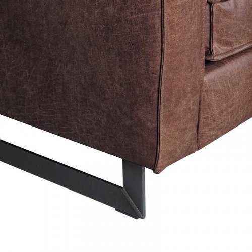 Sofa Arezzo 3-Sitzer Braunes Leder 62x208x100 cm