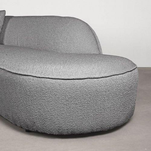 4-seater sofa "Flori" in grey Boucle