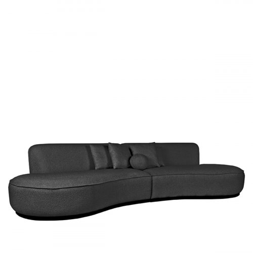 4-Sitzer Sofa "Mori" in anthrazit Boucle