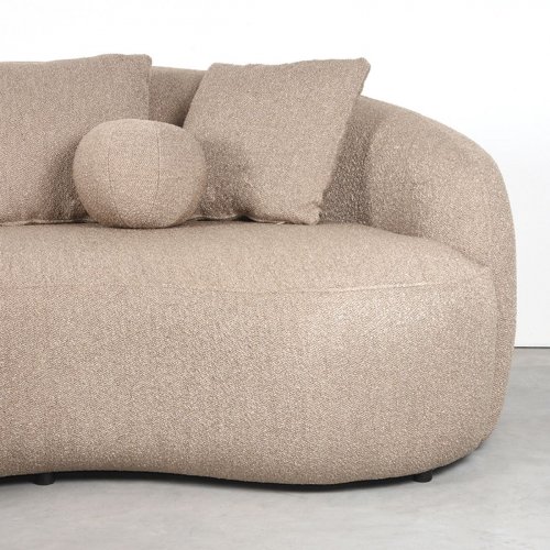 2-Sitzer Sofa "Nesso" in braunem Boucle