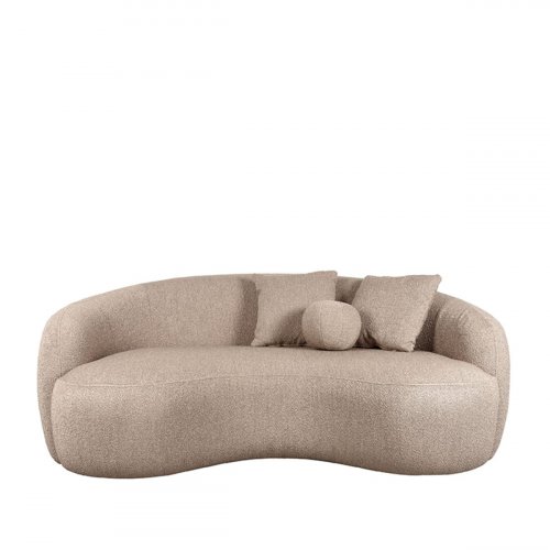 2-Sitzer Sofa "Nesso" in braunem Boucle