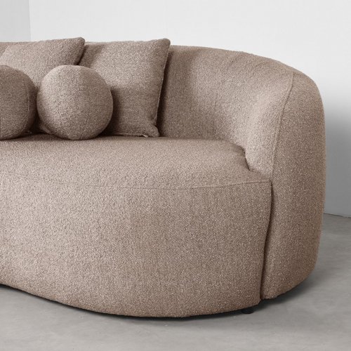 3 seater sofa "Nesso" in brown boucle