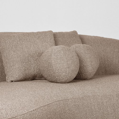 3 seater sofa "Nesso" in brown boucle