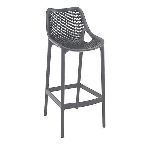Bar stool "Air" made of polypropylene in dark grey