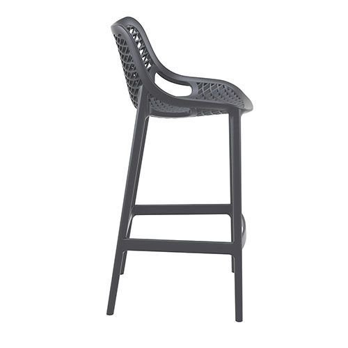 Bar stool "Air" made of polypropylene in dark grey