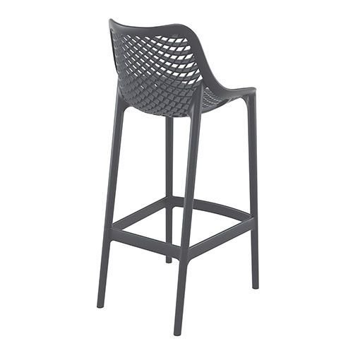 Bar stool "Air" made of polypropylene in dark grey