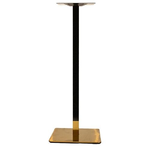 "Dados" table base made of steel, 72cm high, made of black and gold - Kopie