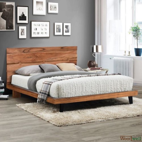 Bett Fansi aus massivem Akazienholz 160 x 200 cm