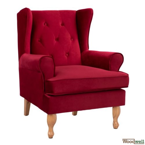 Brandon Sessel aus Samt in Farbe Rot