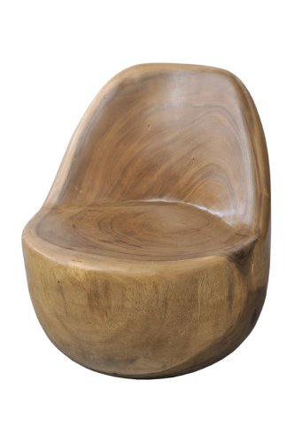 Suar Massivholzsessel - EGG CHAIR 55X40X60H