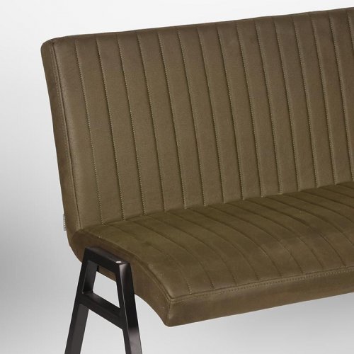 Dining room bench Matz 175x62x86 cm in khaki army green