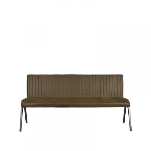 Dining room bench Matz 175x62x86 cm in khaki army green