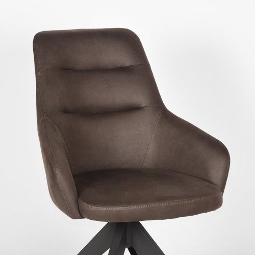 Esszimmerstuhl "Jace" in Anthrazit Farbe Mikrofaser 58x65x88 cm