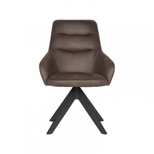 Esszimmerstuhl "Jace" in Anthrazit Farbe Mikrofaser 58x65x88 cm