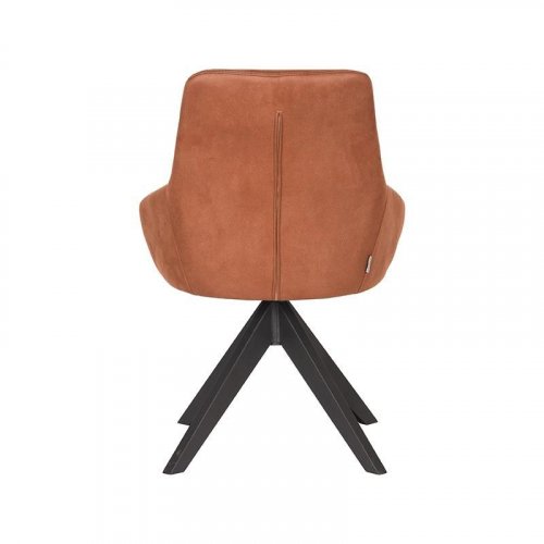 Esszimmerstuhl "Jace" in cognac Farbe Mikrofaser 58x65x88 cm
