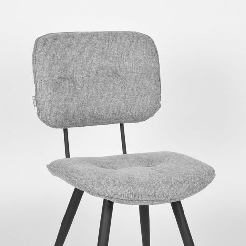 Esszimmerstuhl Lux 49x60x87 cm Zinkgewebe | Schwarzes Metall